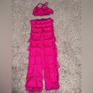 IC Weissman hot pink fringe top and bottom set - Mi Gente
SH12176 15503
